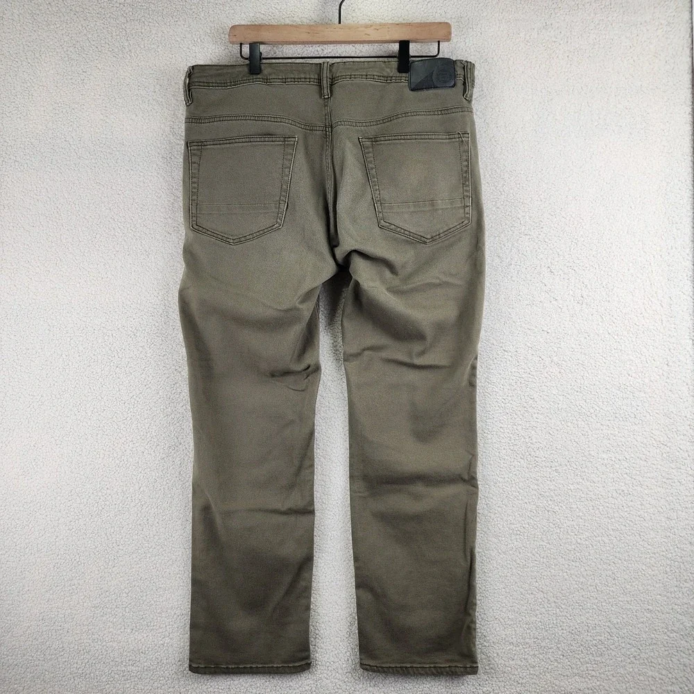 Archer Slim Stretch Pants Mens‎ 36x30 Olive Green Casual Workwear Chino Style
